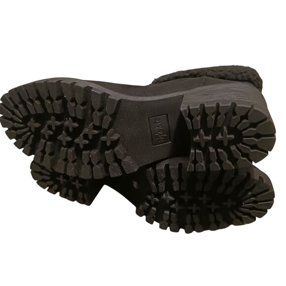 NEW Style & Co Biancaa Faux Suede Lug Sole Booties Black Size 8.5 Front Zipper - Picture 11 of 13
